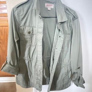 Army Green Vintage Arizona Jean Company Women's Utility Jacket